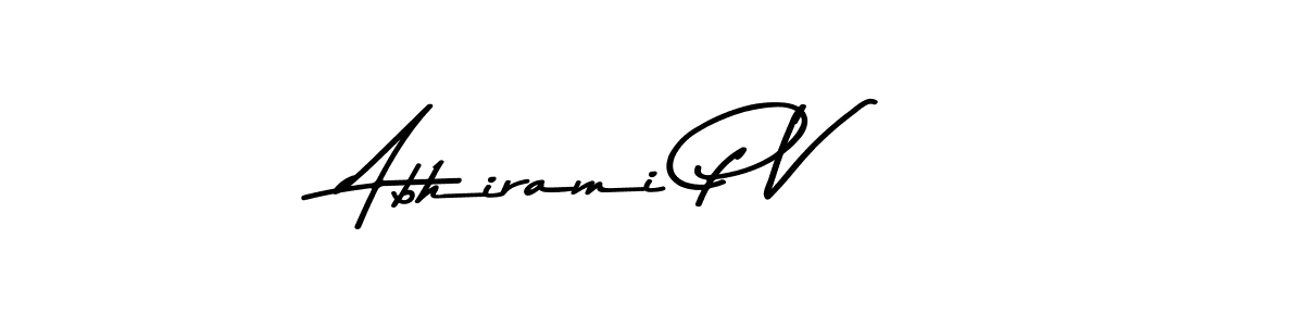 Create a beautiful signature design for name Abhirami P V. With this signature (Asem Kandis PERSONAL USE) fonts, you can make a handwritten signature for free. Abhirami P V signature style 9 images and pictures png