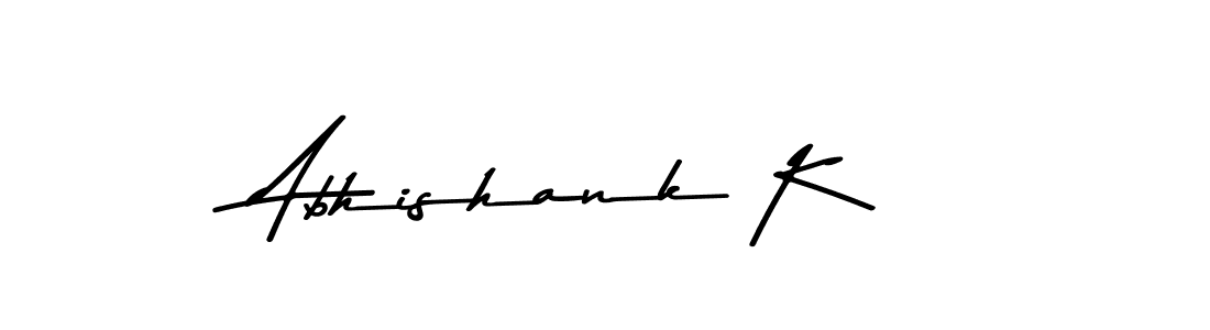 The best way (Asem Kandis PERSONAL USE) to make a short signature is to pick only two or three words in your name. The name Abhishank K include a total of six letters. For converting this name. Abhishank K signature style 9 images and pictures png