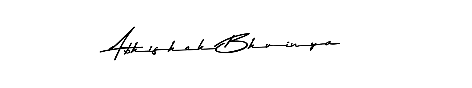 How to make Abhishek Bhuinya name signature. Use Asem Kandis PERSONAL USE style for creating short signs online. This is the latest handwritten sign. Abhishek Bhuinya signature style 9 images and pictures png