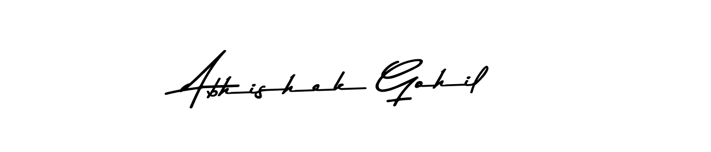 Also You can easily find your signature by using the search form. We will create Abhishek Gohil name handwritten signature images for you free of cost using Asem Kandis PERSONAL USE sign style. Abhishek Gohil signature style 9 images and pictures png