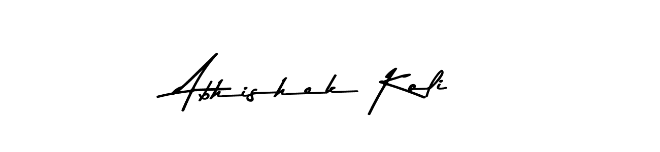 Make a beautiful signature design for name Abhishek Koli. With this signature (Asem Kandis PERSONAL USE) style, you can create a handwritten signature for free. Abhishek Koli signature style 9 images and pictures png