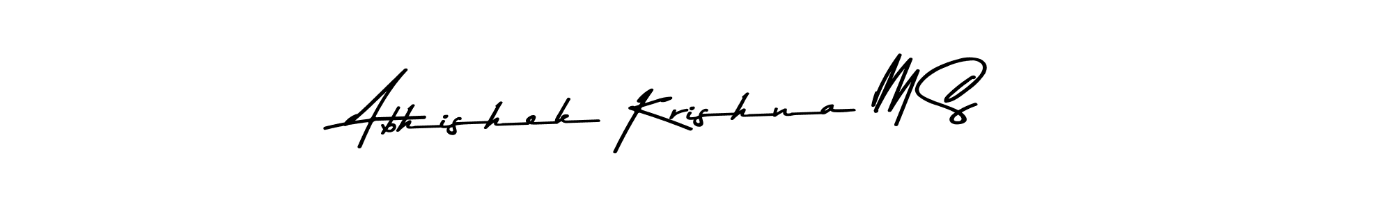 How to make Abhishek Krishna M S signature? Asem Kandis PERSONAL USE is a professional autograph style. Create handwritten signature for Abhishek Krishna M S name. Abhishek Krishna M S signature style 9 images and pictures png