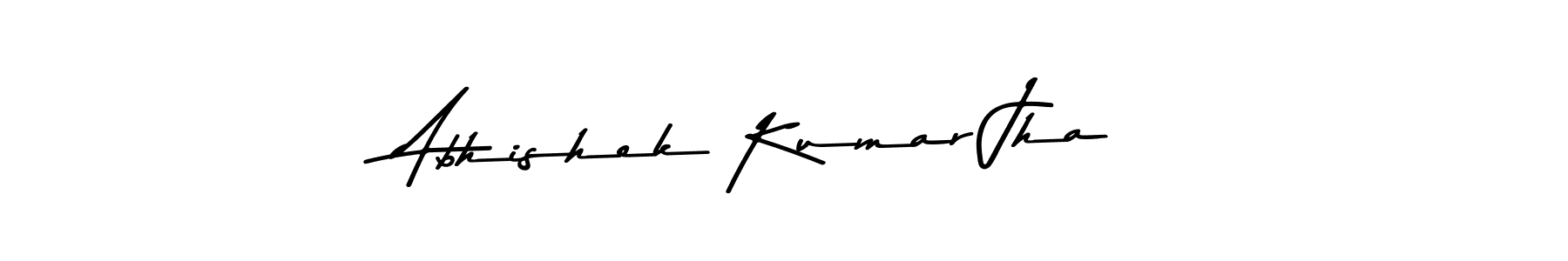 Make a beautiful signature design for name Abhishek Kumar Jha. With this signature (Asem Kandis PERSONAL USE) style, you can create a handwritten signature for free. Abhishek Kumar Jha signature style 9 images and pictures png