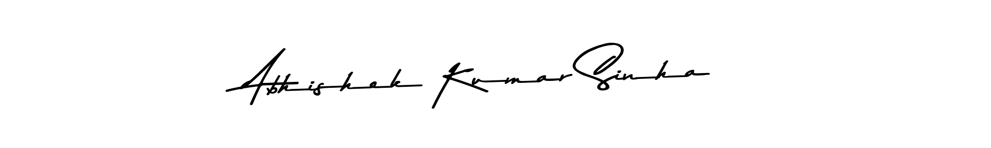 The best way (Asem Kandis PERSONAL USE) to make a short signature is to pick only two or three words in your name. The name Abhishek Kumar Sinha include a total of six letters. For converting this name. Abhishek Kumar Sinha signature style 9 images and pictures png