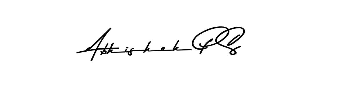 The best way (Asem Kandis PERSONAL USE) to make a short signature is to pick only two or three words in your name. The name Abhishek P S include a total of six letters. For converting this name. Abhishek P S signature style 9 images and pictures png