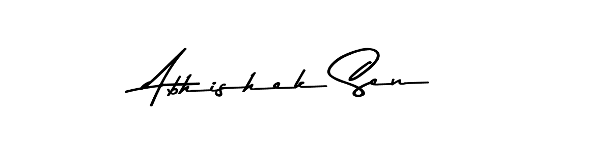 Create a beautiful signature design for name Abhishek Sen. With this signature (Asem Kandis PERSONAL USE) fonts, you can make a handwritten signature for free. Abhishek Sen signature style 9 images and pictures png