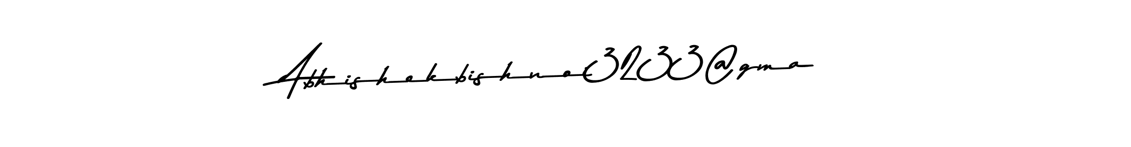 Create a beautiful signature design for name Abhishekbishnoi3233@gma. With this signature (Asem Kandis PERSONAL USE) fonts, you can make a handwritten signature for free. Abhishekbishnoi3233@gma signature style 9 images and pictures png