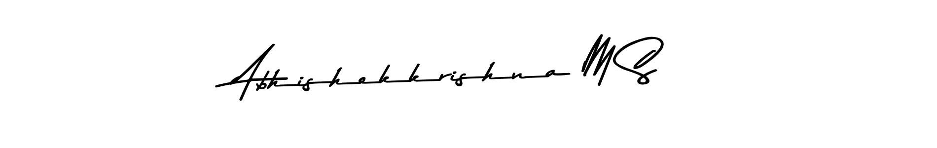 You can use this online signature creator to create a handwritten signature for the name Abhishekkrishna M S. This is the best online autograph maker. Abhishekkrishna M S signature style 9 images and pictures png