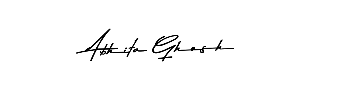 Create a beautiful signature design for name Abhita Ghosh. With this signature (Asem Kandis PERSONAL USE) fonts, you can make a handwritten signature for free. Abhita Ghosh signature style 9 images and pictures png