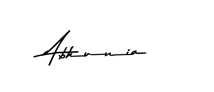 How to make Abhunia name signature. Use Asem Kandis PERSONAL USE style for creating short signs online. This is the latest handwritten sign. Abhunia signature style 9 images and pictures png