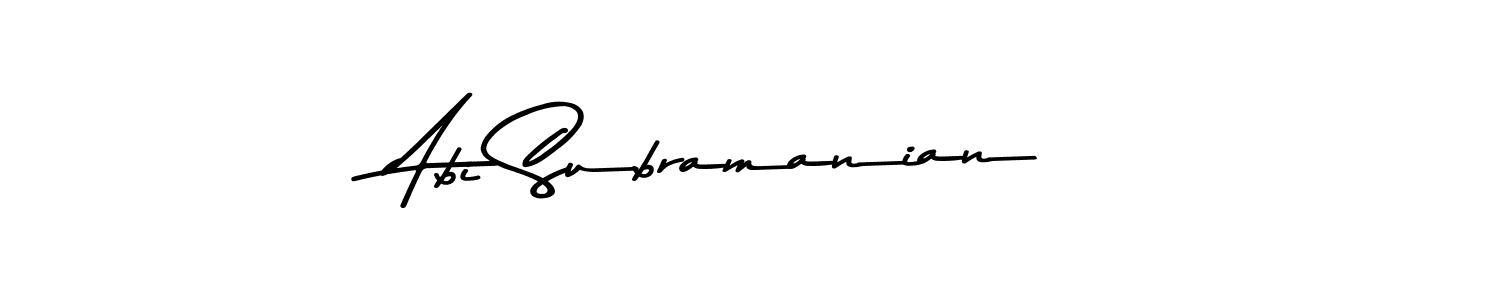 Design your own signature with our free online signature maker. With this signature software, you can create a handwritten (Asem Kandis PERSONAL USE) signature for name Abi Subramanian. Abi Subramanian signature style 9 images and pictures png