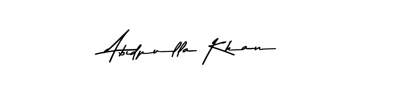 Design your own signature with our free online signature maker. With this signature software, you can create a handwritten (Asem Kandis PERSONAL USE) signature for name Abidpulla Khan. Abidpulla Khan signature style 9 images and pictures png