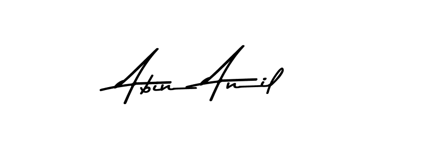 How to make Abin Anil name signature. Use Asem Kandis PERSONAL USE style for creating short signs online. This is the latest handwritten sign. Abin Anil signature style 9 images and pictures png