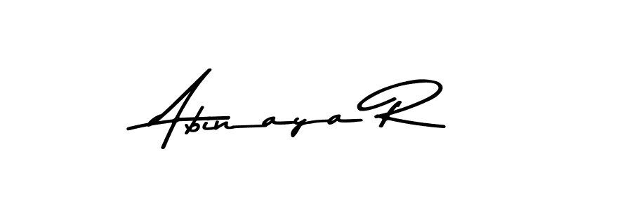 Make a beautiful signature design for name Abinaya R. With this signature (Asem Kandis PERSONAL USE) style, you can create a handwritten signature for free. Abinaya R signature style 9 images and pictures png