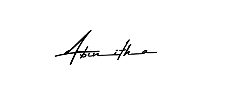 How to make Abinitha name signature. Use Asem Kandis PERSONAL USE style for creating short signs online. This is the latest handwritten sign. Abinitha signature style 9 images and pictures png