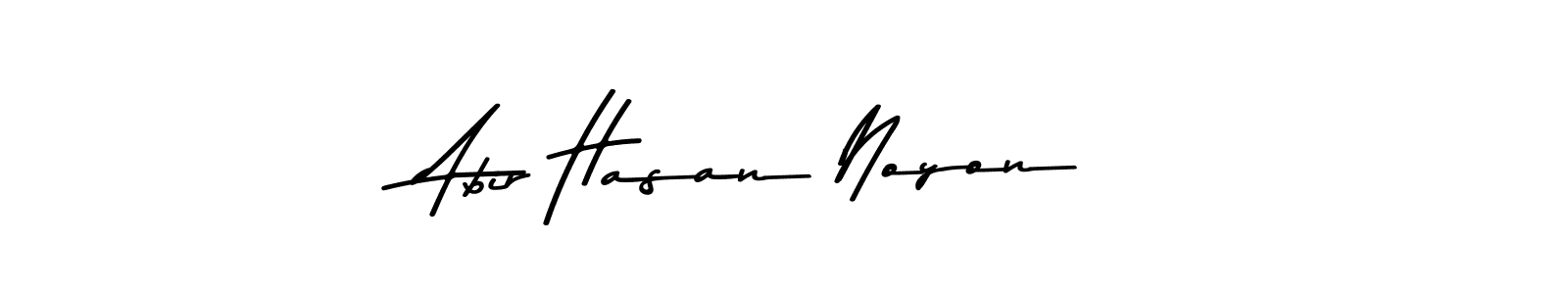 How to make Abir Hasan Noyon name signature. Use Asem Kandis PERSONAL USE style for creating short signs online. This is the latest handwritten sign. Abir Hasan Noyon signature style 9 images and pictures png