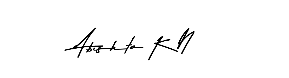 Also You can easily find your signature by using the search form. We will create Abishta K N name handwritten signature images for you free of cost using Asem Kandis PERSONAL USE sign style. Abishta K N signature style 9 images and pictures png