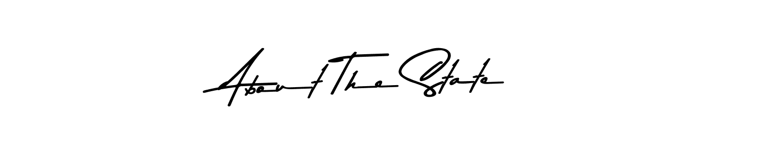 if you are searching for the best signature style for your name About The State. so please give up your signature search. here we have designed multiple signature styles  using Asem Kandis PERSONAL USE. About The State signature style 9 images and pictures png