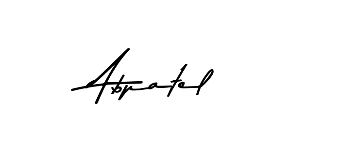 Use a signature maker to create a handwritten signature online. With this signature software, you can design (Asem Kandis PERSONAL USE) your own signature for name Abpatel. Abpatel signature style 9 images and pictures png