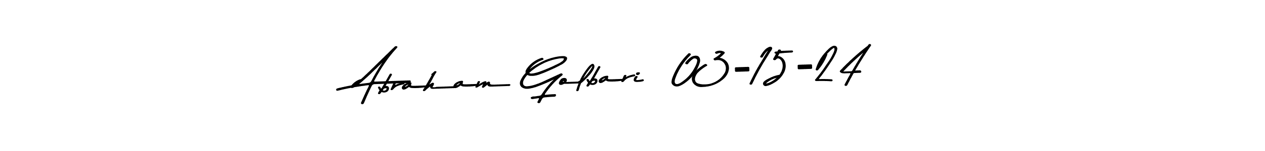 Here are the top 10 professional signature styles for the name Abraham Golbari  03-15-24. These are the best autograph styles you can use for your name. Abraham Golbari  03-15-24 signature style 9 images and pictures png