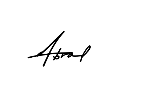 How to make Abral name signature. Use Asem Kandis PERSONAL USE style for creating short signs online. This is the latest handwritten sign. Abral signature style 9 images and pictures png