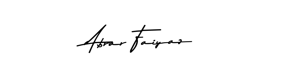 How to make Abrar Faiyaz name signature. Use Asem Kandis PERSONAL USE style for creating short signs online. This is the latest handwritten sign. Abrar Faiyaz signature style 9 images and pictures png