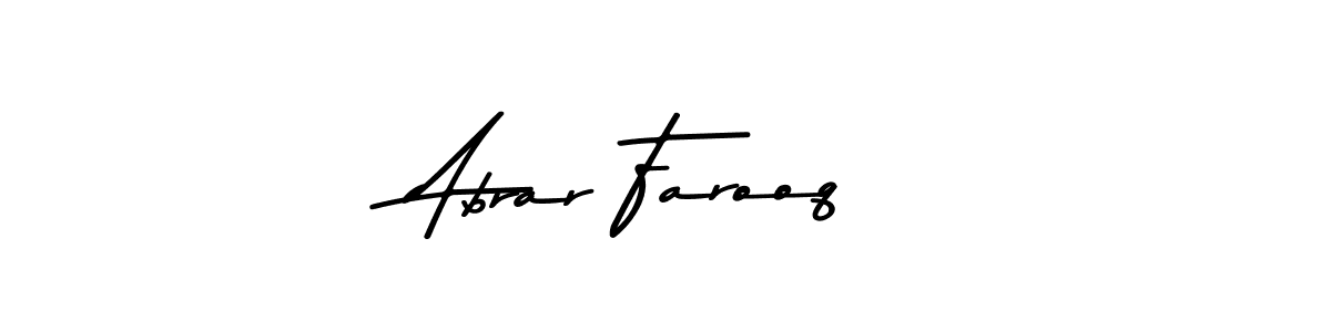 Use a signature maker to create a handwritten signature online. With this signature software, you can design (Asem Kandis PERSONAL USE) your own signature for name Abrar Farooq. Abrar Farooq signature style 9 images and pictures png