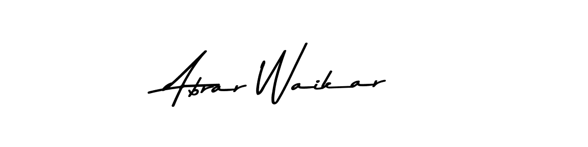 This is the best signature style for the Abrar Waikar name. Also you like these signature font (Asem Kandis PERSONAL USE). Mix name signature. Abrar Waikar signature style 9 images and pictures png