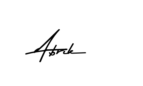 How to make Abrik name signature. Use Asem Kandis PERSONAL USE style for creating short signs online. This is the latest handwritten sign. Abrik signature style 9 images and pictures png