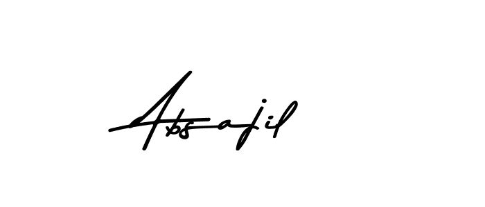 How to make Absajil name signature. Use Asem Kandis PERSONAL USE style for creating short signs online. This is the latest handwritten sign. Absajil signature style 9 images and pictures png