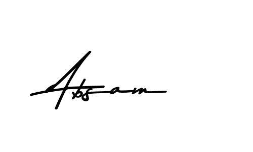 Use a signature maker to create a handwritten signature online. With this signature software, you can design (Asem Kandis PERSONAL USE) your own signature for name Absam. Absam signature style 9 images and pictures png