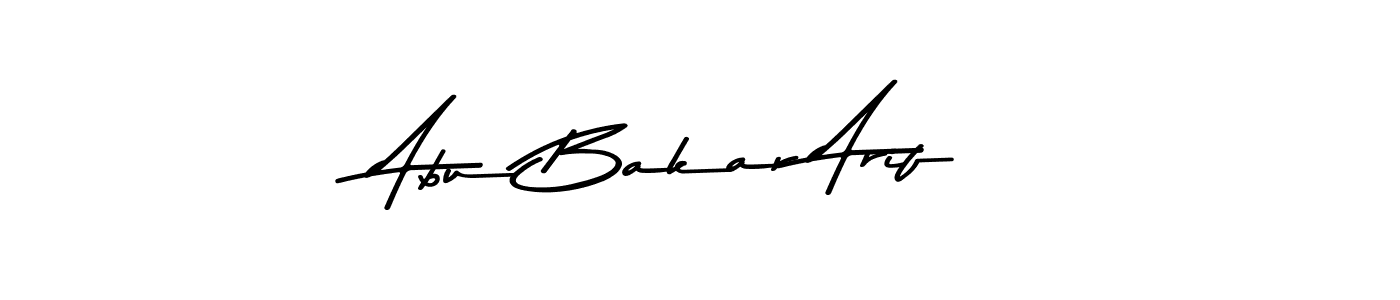 Create a beautiful signature design for name Abu Bakar Arif. With this signature (Asem Kandis PERSONAL USE) fonts, you can make a handwritten signature for free. Abu Bakar Arif signature style 9 images and pictures png
