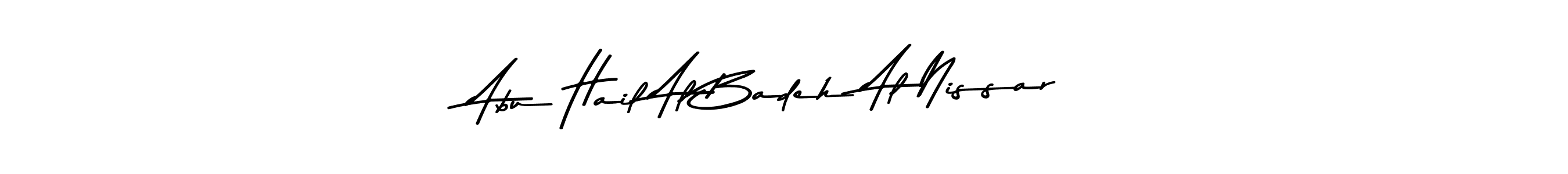 Use a signature maker to create a handwritten signature online. With this signature software, you can design (Asem Kandis PERSONAL USE) your own signature for name Abu Hail Al Badeh Al Nissar. Abu Hail Al Badeh Al Nissar signature style 9 images and pictures png