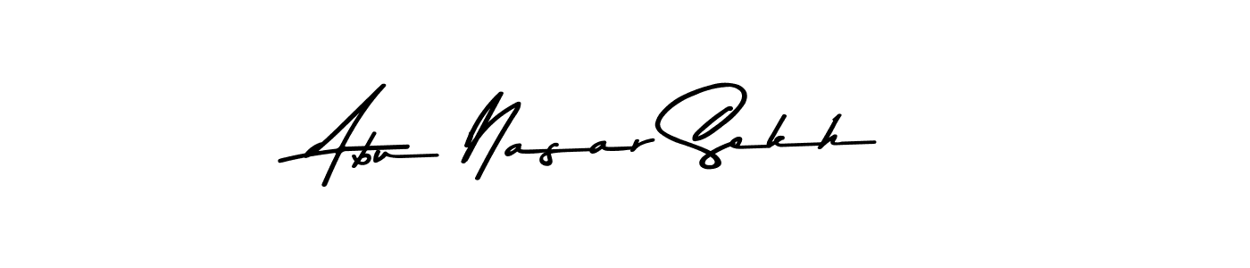 How to make Abu Nasar Sekh name signature. Use Asem Kandis PERSONAL USE style for creating short signs online. This is the latest handwritten sign. Abu Nasar Sekh signature style 9 images and pictures png