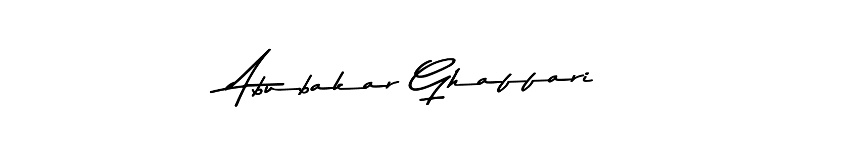 Make a beautiful signature design for name Abubakar Ghaffari. With this signature (Asem Kandis PERSONAL USE) style, you can create a handwritten signature for free. Abubakar Ghaffari signature style 9 images and pictures png