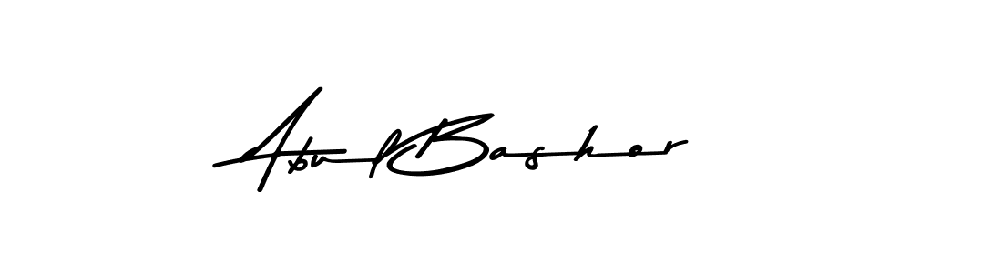 How to make Abul Bashor name signature. Use Asem Kandis PERSONAL USE style for creating short signs online. This is the latest handwritten sign. Abul Bashor signature style 9 images and pictures png