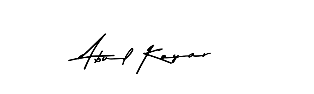 Use a signature maker to create a handwritten signature online. With this signature software, you can design (Asem Kandis PERSONAL USE) your own signature for name Abul Koyar. Abul Koyar signature style 9 images and pictures png