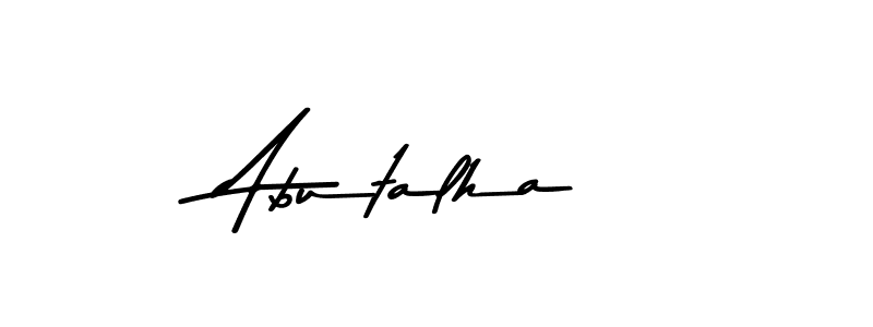 Make a beautiful signature design for name Abutalha. With this signature (Asem Kandis PERSONAL USE) style, you can create a handwritten signature for free. Abutalha signature style 9 images and pictures png