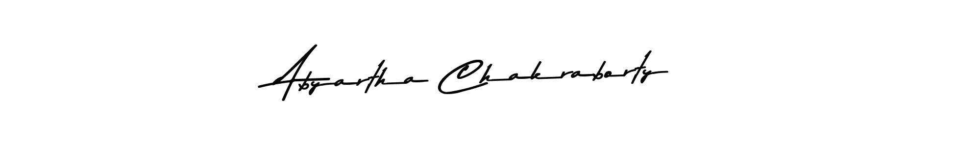 How to make Abyartha Chakraborty name signature. Use Asem Kandis PERSONAL USE style for creating short signs online. This is the latest handwritten sign. Abyartha Chakraborty signature style 9 images and pictures png