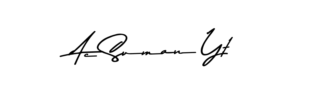 if you are searching for the best signature style for your name Ac Suman Yt. so please give up your signature search. here we have designed multiple signature styles  using Asem Kandis PERSONAL USE. Ac Suman Yt signature style 9 images and pictures png