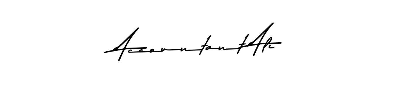 Also You can easily find your signature by using the search form. We will create Accountant Ali name handwritten signature images for you free of cost using Asem Kandis PERSONAL USE sign style. Accountant Ali signature style 9 images and pictures png