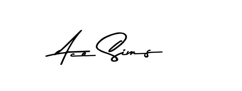 Design your own signature with our free online signature maker. With this signature software, you can create a handwritten (Asem Kandis PERSONAL USE) signature for name Ace Sims. Ace Sims signature style 9 images and pictures png