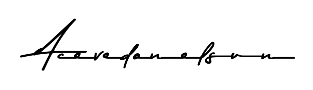 Create your official email sign-off with Acevedonelsun name in Asem Kandis PERSONAL USE style. Crisp, clean, and perfectly legible across all screens. Acevedonelsun signature style 9 images and pictures png
