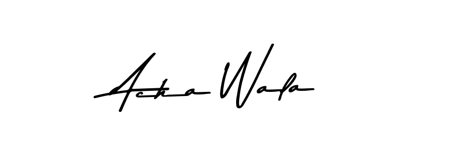 This is the best signature style for the Acha Wala name. Also you like these signature font (Asem Kandis PERSONAL USE). Mix name signature. Acha Wala signature style 9 images and pictures png