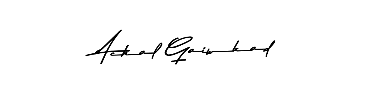 How to make Achal Gaiwkad name signature. Use Asem Kandis PERSONAL USE style for creating short signs online. This is the latest handwritten sign. Achal Gaiwkad signature style 9 images and pictures png