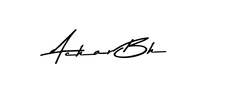 Similarly Asem Kandis PERSONAL USE is the best handwritten signature design. Signature creator online .You can use it as an online autograph creator for name Achar Bh. Achar Bh signature style 9 images and pictures png
