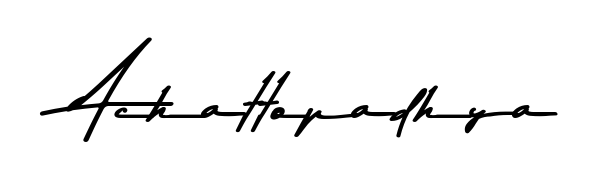 This is the best signature style for the Achattopadhya name. Also you like these signature font (Asem Kandis PERSONAL USE). Mix name signature. Achattopadhya signature style 9 images and pictures png