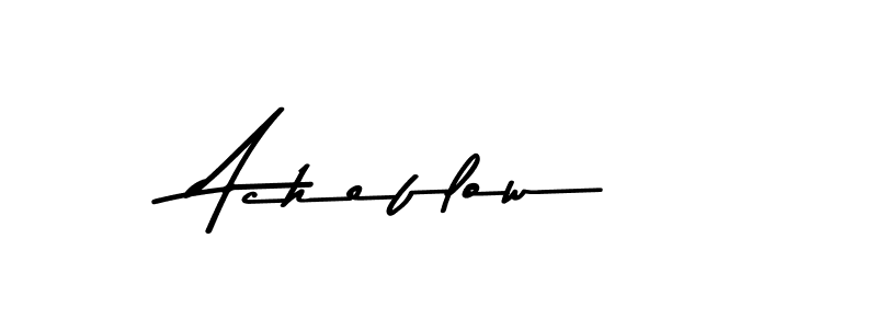 How to make Acheflow name signature. Use Asem Kandis PERSONAL USE style for creating short signs online. This is the latest handwritten sign. Acheflow signature style 9 images and pictures png