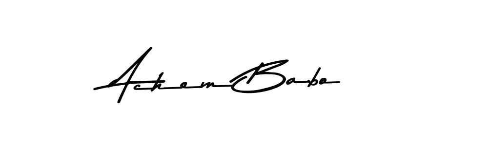 Also You can easily find your signature by using the search form. We will create Achem Babo name handwritten signature images for you free of cost using Asem Kandis PERSONAL USE sign style. Achem Babo signature style 9 images and pictures png