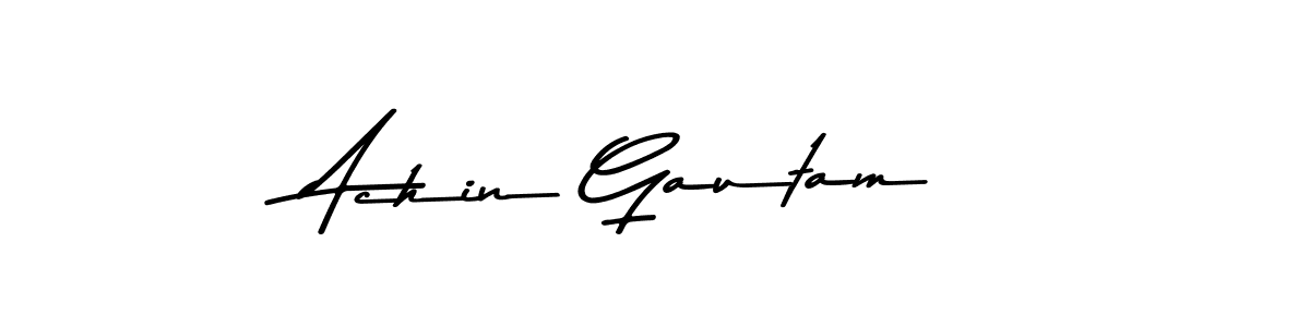 Make a beautiful signature design for name Achin Gautam. With this signature (Asem Kandis PERSONAL USE) style, you can create a handwritten signature for free. Achin Gautam signature style 9 images and pictures png